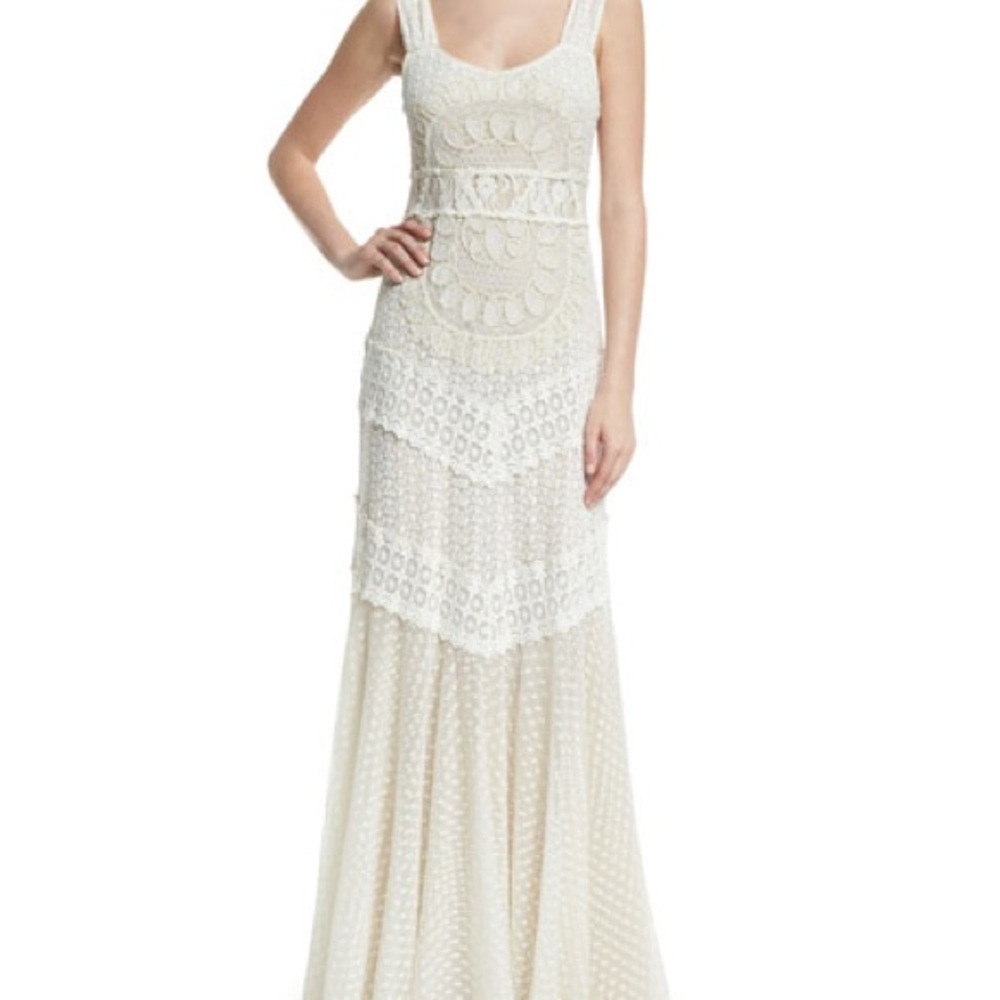 Alice + Olivia Kimberley Embroidered Gown Dress Size 2